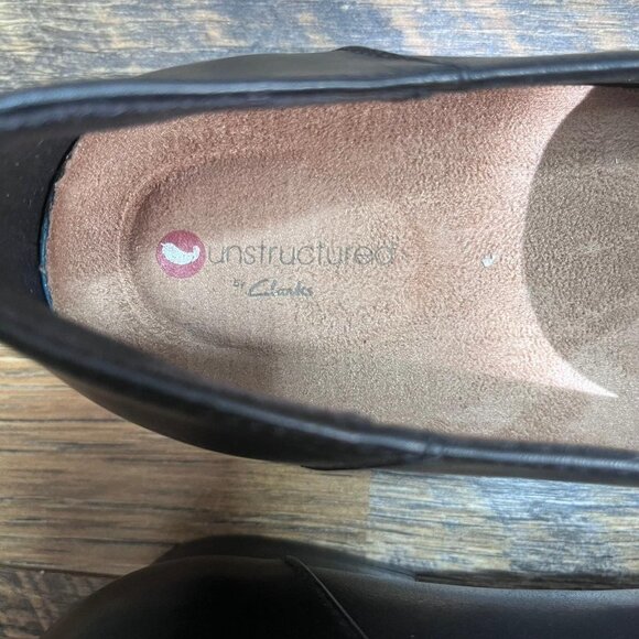 Collection by Clarks Women’s Juliet Black Leather Loafers Size 8.5 - Picture 5 of 10